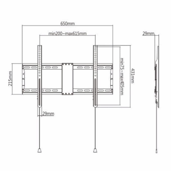 GEMBIRD Držák TV WM-80F-01, 37"-80" (70kg), pevný