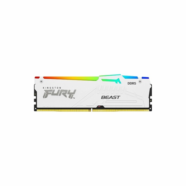 KINGSTON DIMM DDR5 32GB 5200MT/s CL40 FURY Beast Bílá RGB...