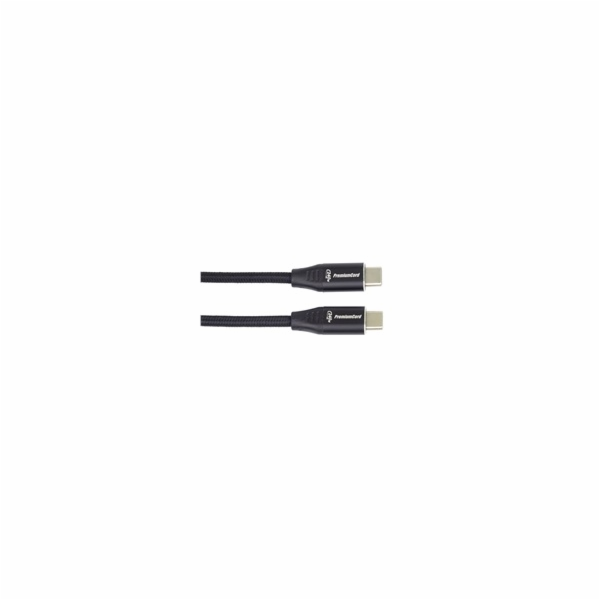 PREMIUMCORD Kabel USB-C M/M, 240W 480Mbps černý bavlněný ...