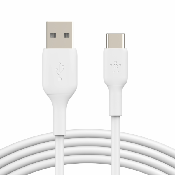 1x2 Belkin USB-C/USB-A PVC Kabel 1m, Doppelp.weiß CAB001b...