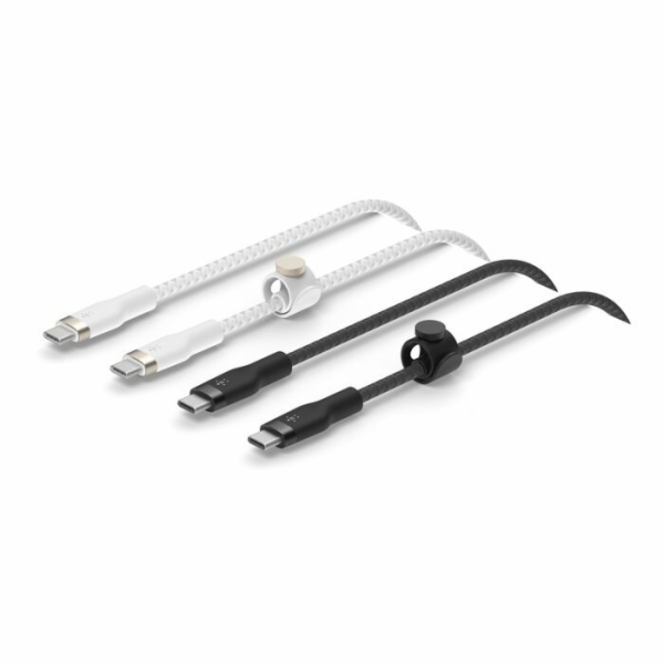 1x2 Belkin PRO Flex Silicone 1m  USB-C/USB-C b+w  CAB011b...