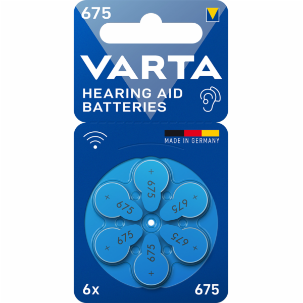Varta Hörgerätebatterie Hearing Aid Zinc Air 675, PR44 (6...