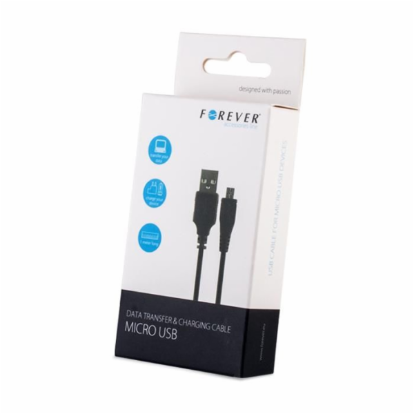 Datový kabel Forever USB/USBmicro 1m 1A černý