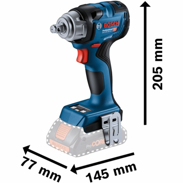 Aku rázový utahovák GDS 18V-330 HC Professional, 18V