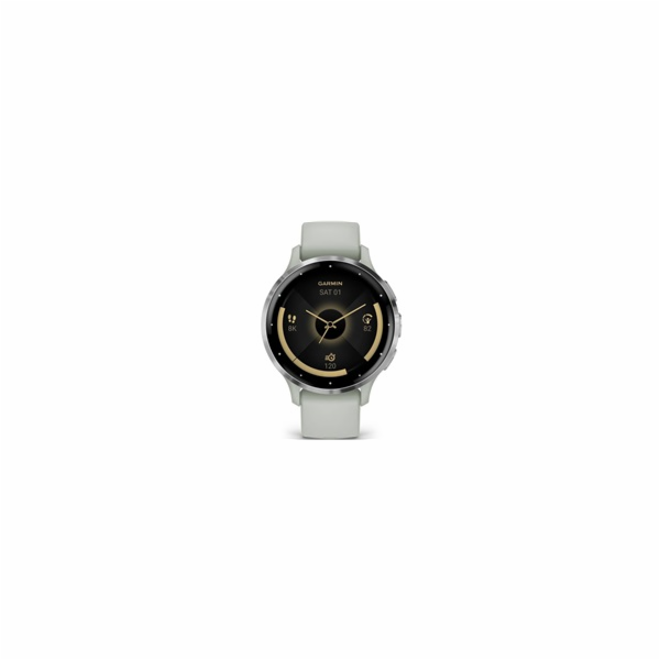 Garmin Venu 3S, Silver/Sage grey, Silicone band