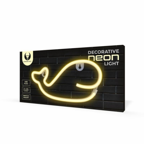 Forever dekorativní LED neon Velryba