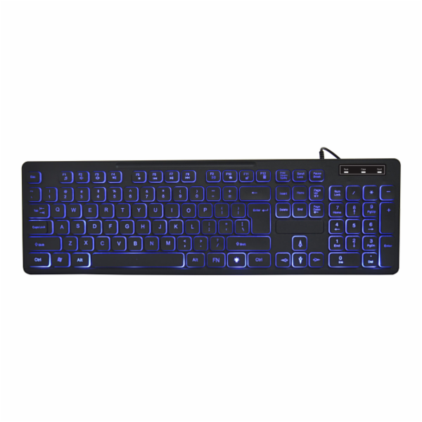 Gembird KLÁVESNICE MULTIMEDIÁLNÍ USB ENG/BLACK KB-UML3-02...