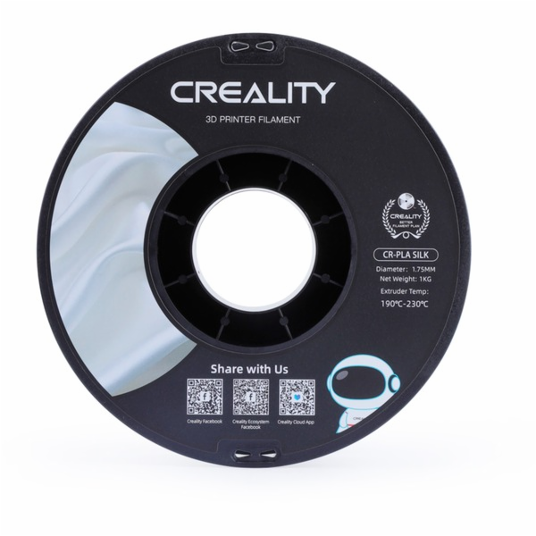 Creality CR-Silk PLA filament stříbrný, 3D cartridge