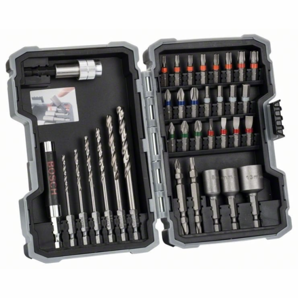 Bosch Sada 35 kusů vrtáků do kovu a šroubovacích nástavců...