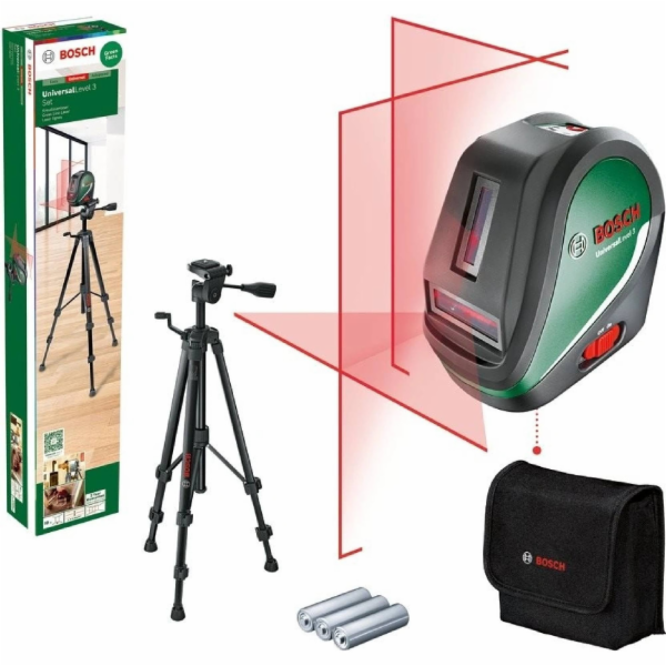 Sada křížového čárového laseru Bosch UniversalLevel 3