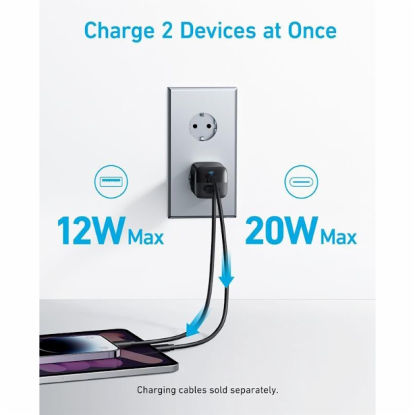 Anker 323 33W nabíječka 1x USB-A 1x USB-C