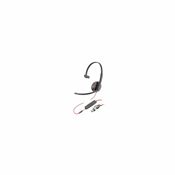 Poly Blackwire 3215 náhlavní souprava, 3.5 mm jack + USB-...