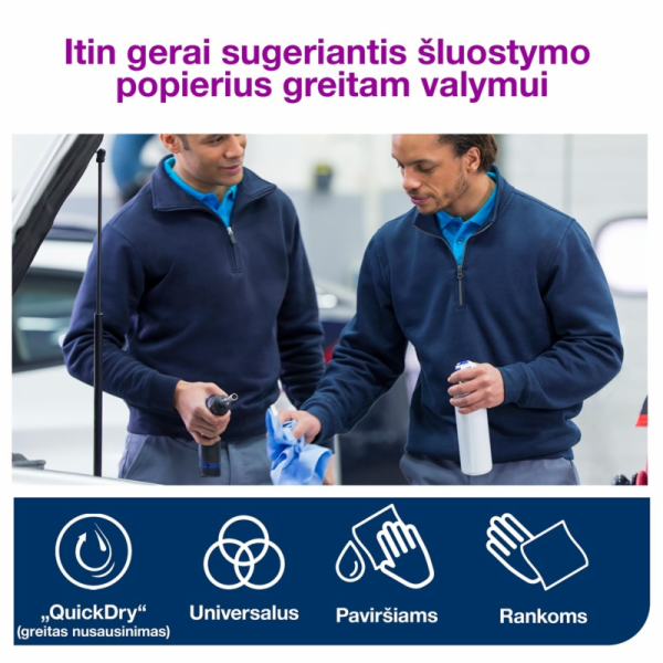 S hadříkem Tork Plus, 2 vrstvy.