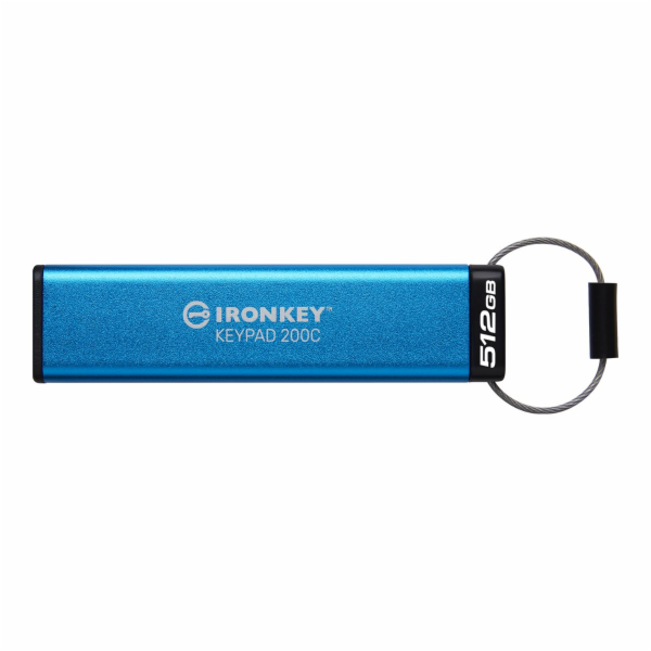 Kingston IronKey Keypad 200C/512GB/USB 3.2/USB-C/Modrá