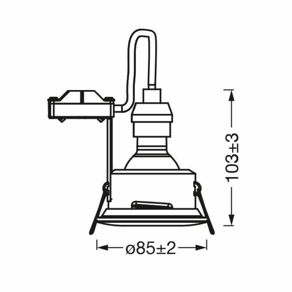 Lampa Ledvance Spot, 2700°K, bílá