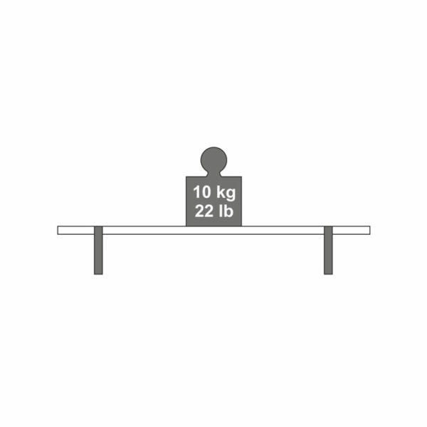 Policový držák Dolle Lip, 260x130 mm, černý
