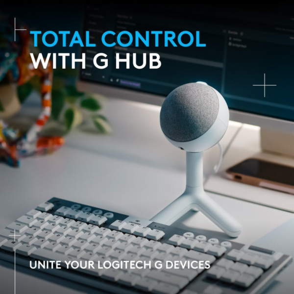Logitech Yeti Orb RGB Gaming Mic with LIGHTSYNC - WHITE -...