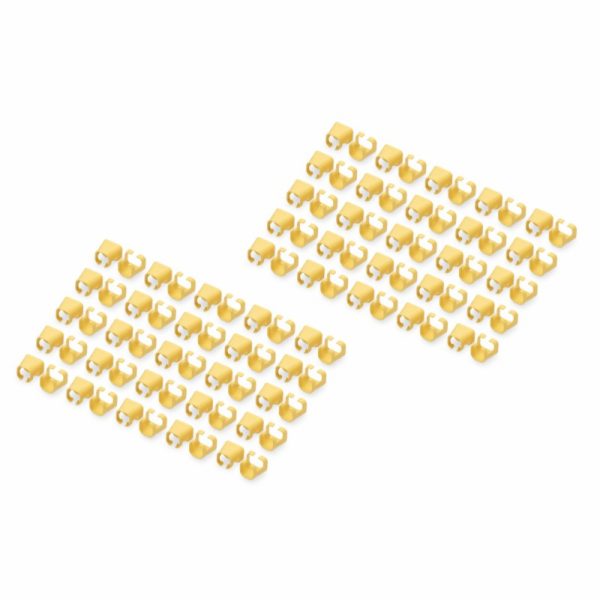 DIGITUS Color spony pro Patch kabel, balíček 100ks, žlutá