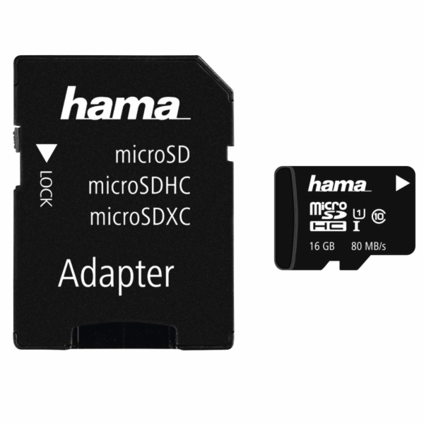HAMA 124138 microSDHC 16 GB Class 10 UH
