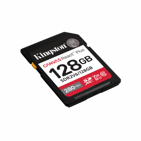 Kingston SDXC karta 128GB Canvas React Plus, UHS-II, U3, ...