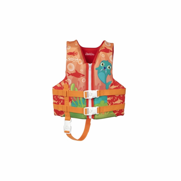 Záchranná vesta Bestway, červená/oranžová, 56 cm, 19-30 kg