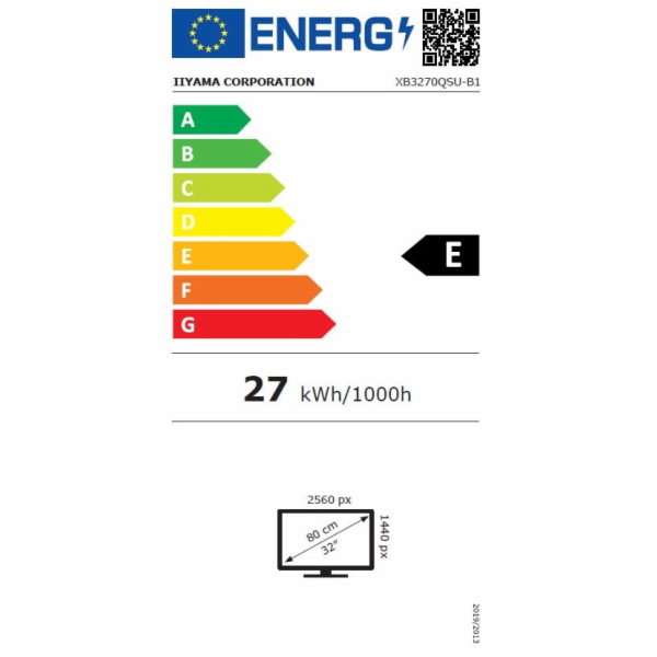 iiyama ProLite/XB3270QSU-B1/31,5"/IPS/QHD/100Hz/3ms/Black/3R