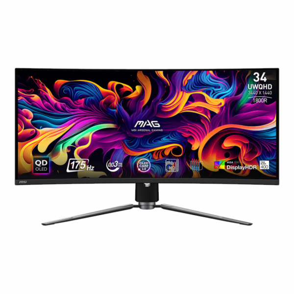 MSI Gaming monitor MAG 341CQP QD-OLED, 34,18" QD-OLED zak...