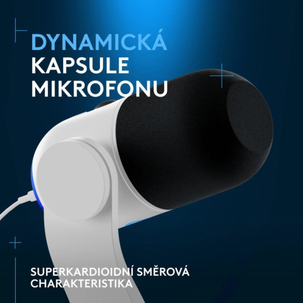 Logitech G Yeti GX - Mikrofon - USB - bílá