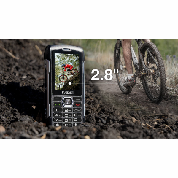 EVOLVEO StrongPhone H1, 2,8" vodotěsný odolný/2xSIM/2px/m...