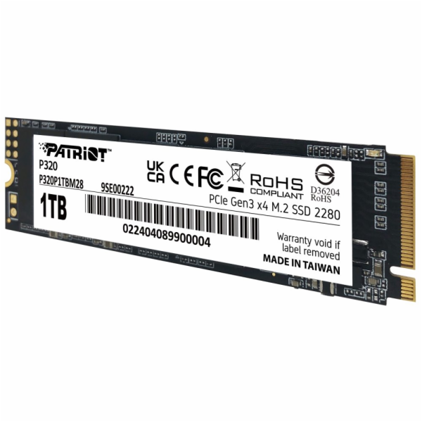 PATRIOT P320 1TB SSD / Interní / M.2 PCIe Gen3 x4 NVMe 1....