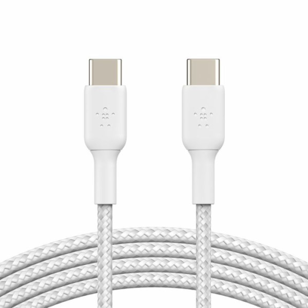 Belkin kábel Boost Charge Braided USB-C to USB-C 2m - White
