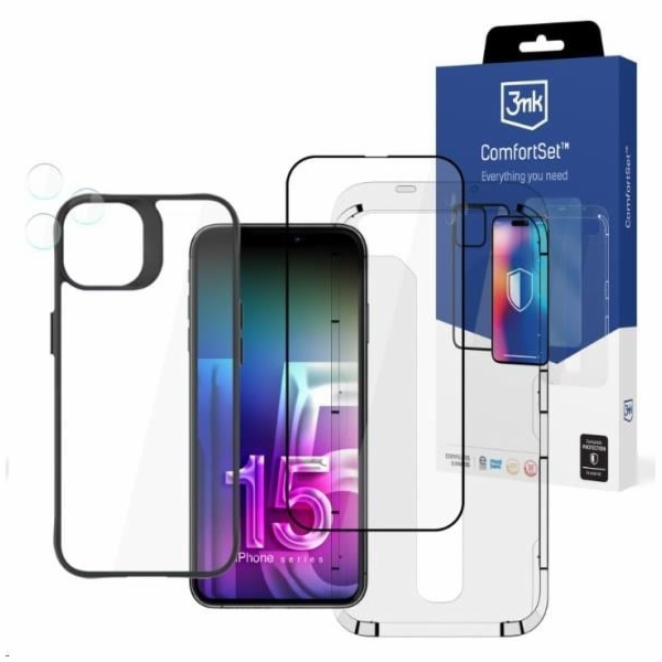 3MK 3MK Comfort Set 4v1 iPhone 15 Pro 6.1 4v1 Ochranné př...
