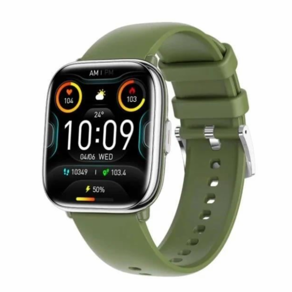 MyPhone Watch Pastel stříbro/zelené dřevo
