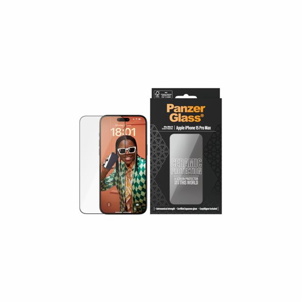 PanzerGlass  Keramická ochrana iPhone 15 Pro Max 6.7 Ultr...