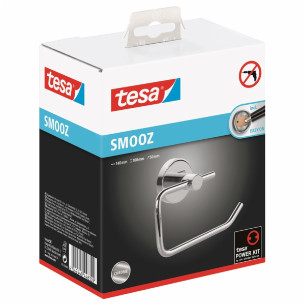 Tesa Držák toaletního papíru Smooz, vysoce lesklý chrom
