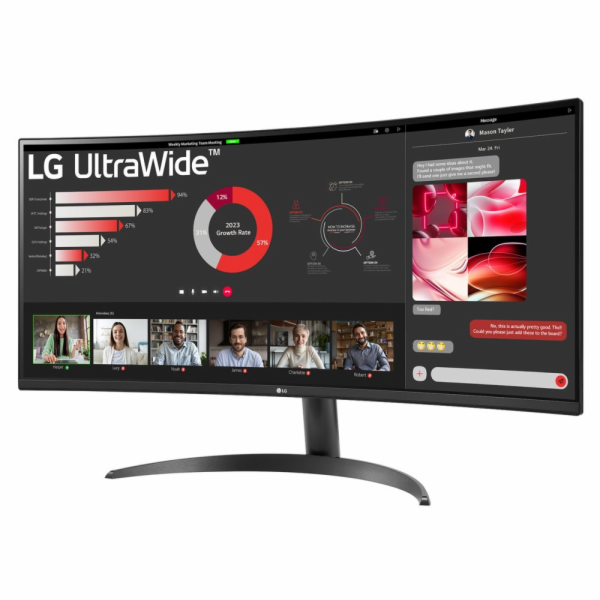 LG 34WR50QK-B 34"W VA LED 3440x1440 5M:1 5ms 300cd DP HDM...