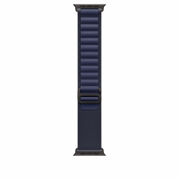 Apple Watch 49mm Navy Alpine Loop - Medium - Black Titani...