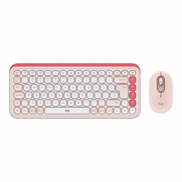 Logitech POP Icon Combo - Klávesnice a sada myši - bezdrá...