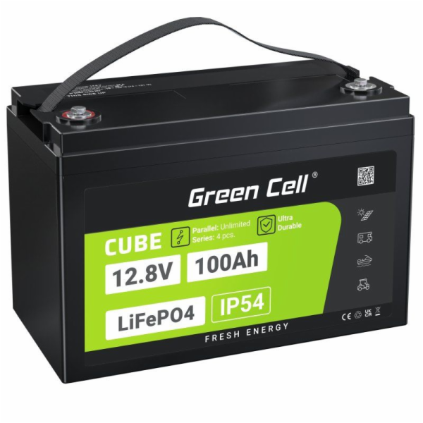 Green Cell CUBE LiFePO4 100Ah 12.8V 1280Wh Lithium Iron P...