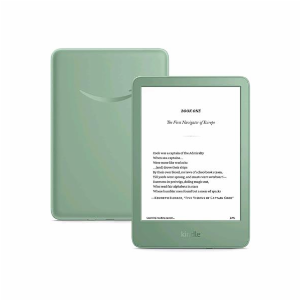 E-book Amazon Kindle Touch 2024 (16 GB), matcha, s reklamou