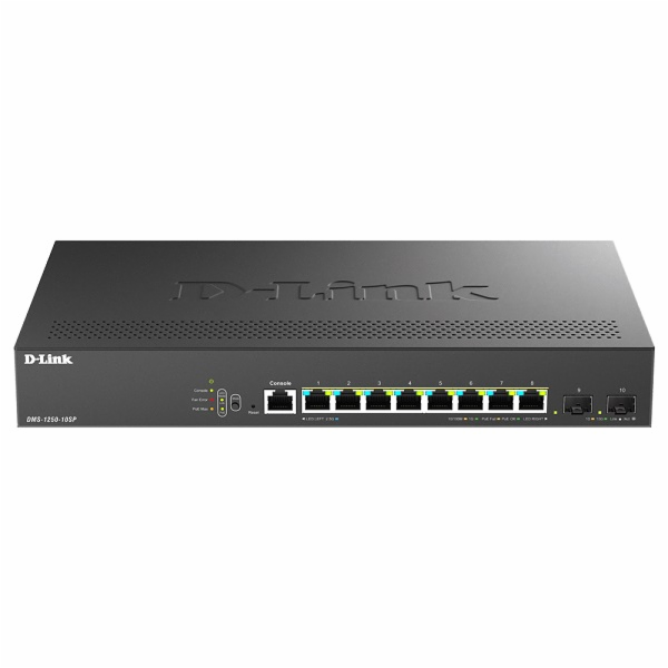 D-Link DMS-1250-10SP - Přepínač - L2+ - inteligentní - 8 ...