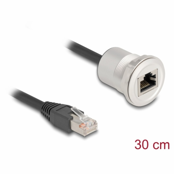 Delock Integrovaná zásuvka RJ45 s kabelovou zástrčkou Cat...