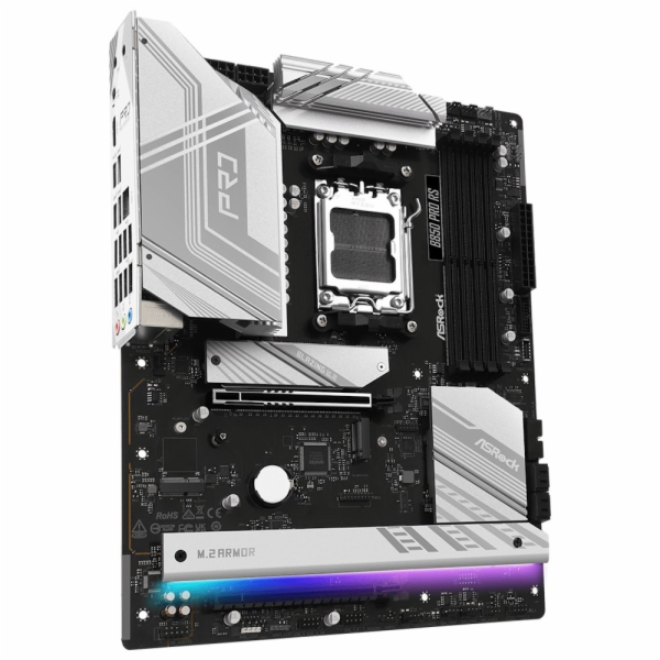 ASRock MB Sc AM5 B850 Pro RS, AMD B850, 4xDDR5, 1xUSB-C, ...