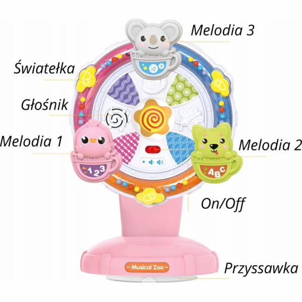 Haba Interaktivní přísavkový kolotoč s hracími zvířaty rA...