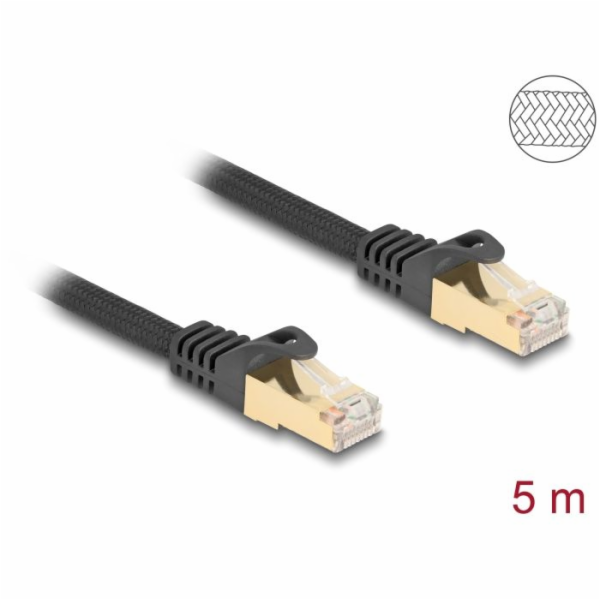 Delock Síťový kabel RJ45 s pleteným opláštěním, Cat.6A, z...