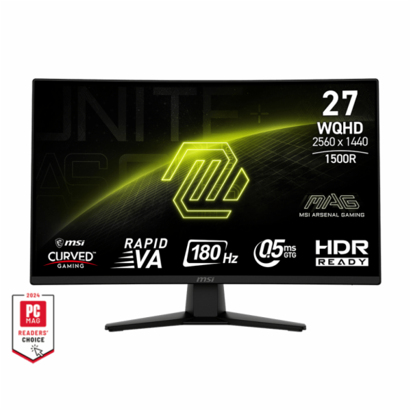 MSI Gaming monitor MAG 274CQF, 27" Rapid VA zakřivený/256...