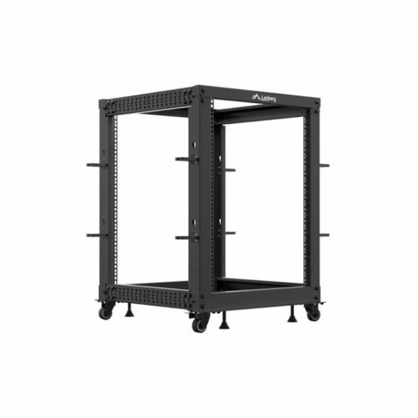 Lanberg Otevřený rack 19   15U 600x600-1100 nastavitelný ...