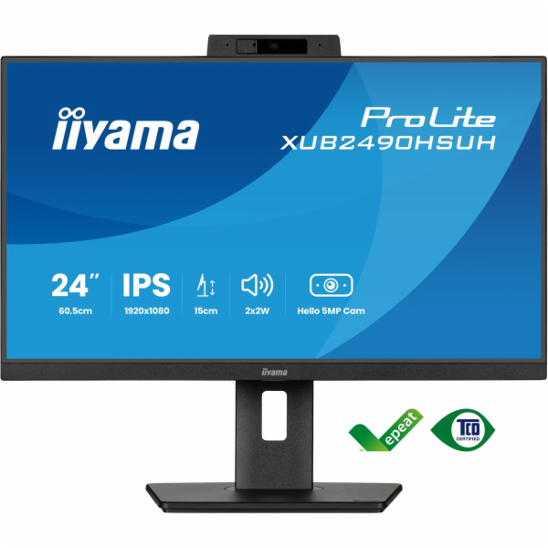 iiyama ProLite/XUB2490HSUH-B2/23,8"/IPS/FHD/100Hz/4ms/Bla...
