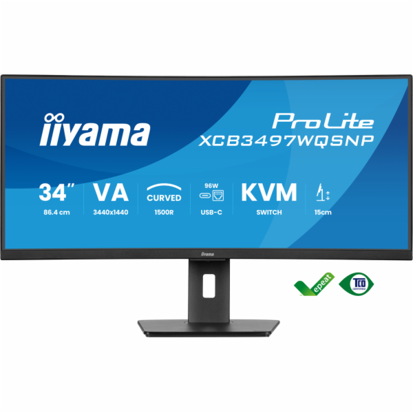 iiyama ProLite/XCB3497WQSNP-B1/34"/VA/wQHD/120Hz/0,4ms/Bl...