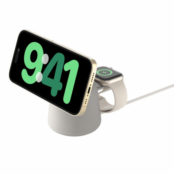 Belkin BOOST Charge PRO 15W mag.  Charg.Qi2 2in1 sand WIZ...